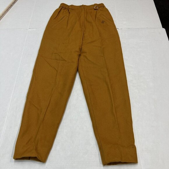 Christian Dior M Wool Pants Vintage Wool Leg Trouser Tapered Leg Elastic Waist - Picture 4 of 10